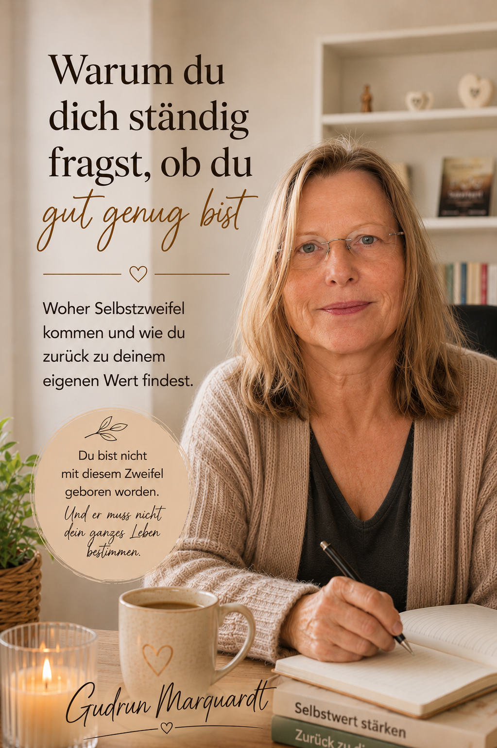 Frau blickt nachdenklich aus dem Fenster – Thema Selbstzweifel und innere Heilung