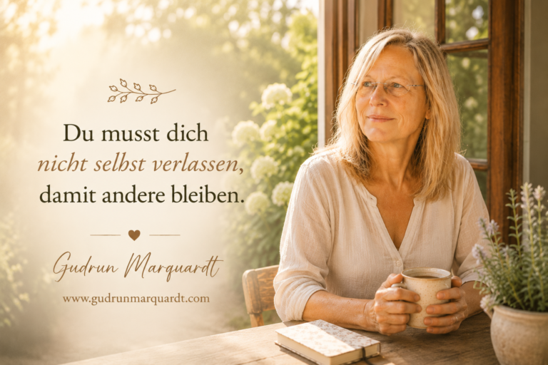 Du musst dich nicht selbst verlassen, damit andere bleiben.