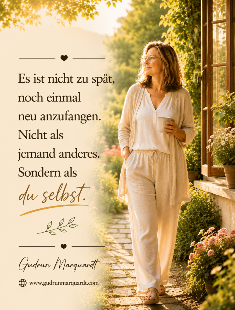 Es ist nicht zu spät für einen Neuanfang, mit Gudrun Marquardt