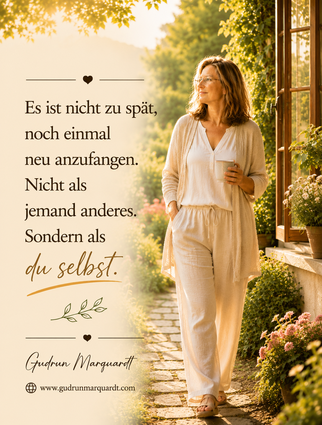 Es ist nicht zu spät für einen Neuanfang, mit Gudrun Marquardt