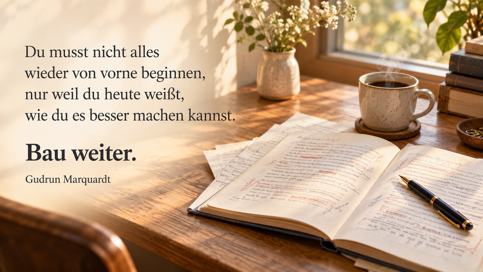 Du musst nicht immer wieder von vorne anfangen