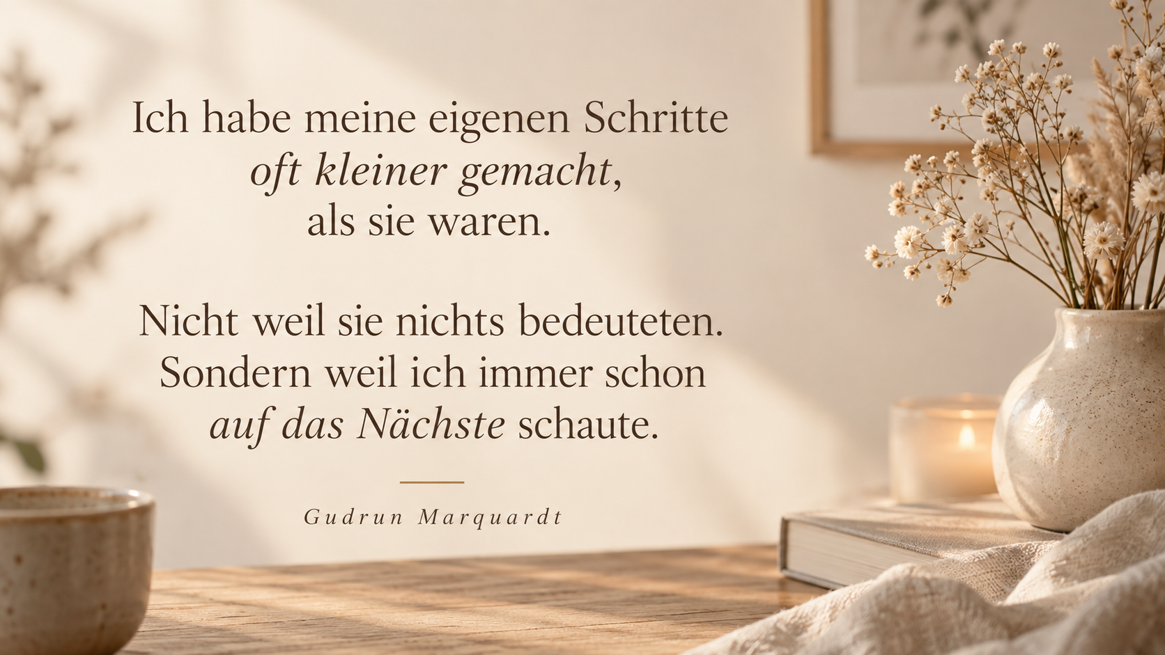 Tagesimpuls von Gudrun Marquardt darüber, warum es schwerfallen kann, stolz auf sich selbst zu sein und eigene Erfolge anzuerkennen.