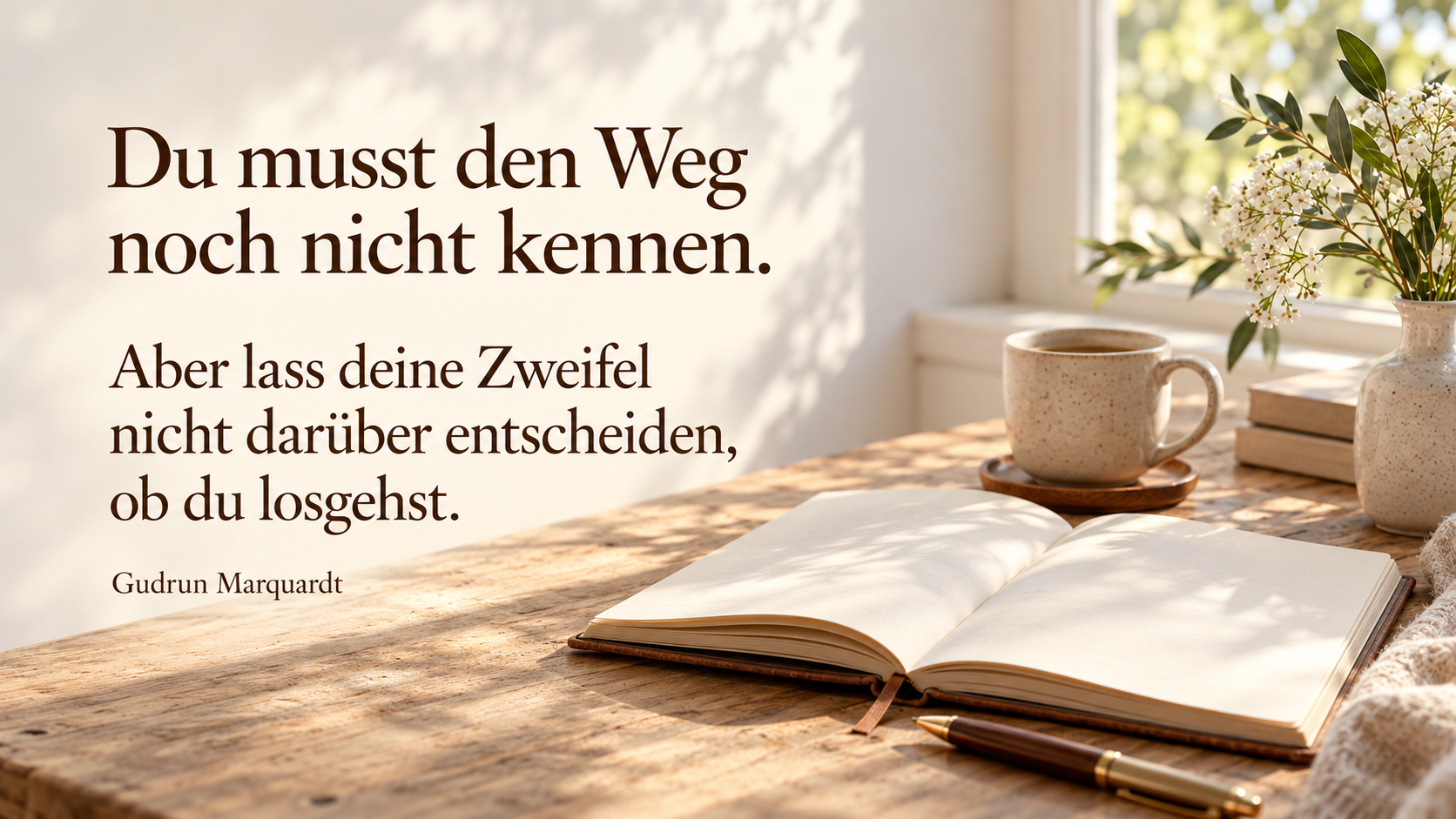 Du musst noch nicht wissen, wohin es führt