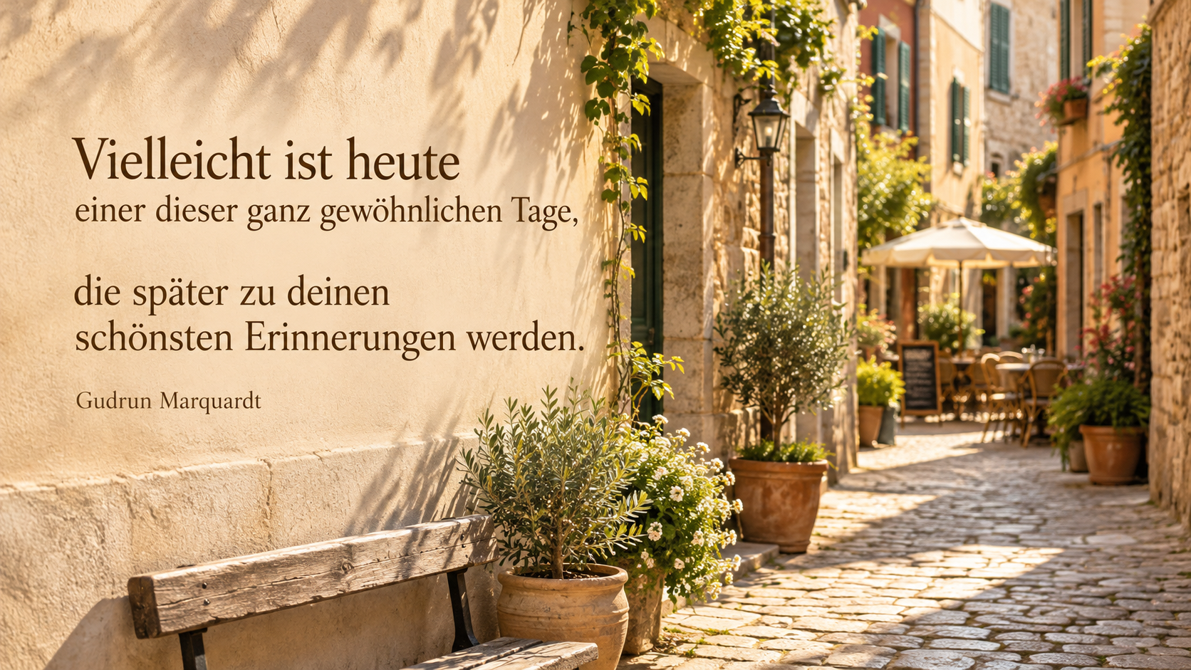 Mach heute etwas, von dem du später erzählen kannst