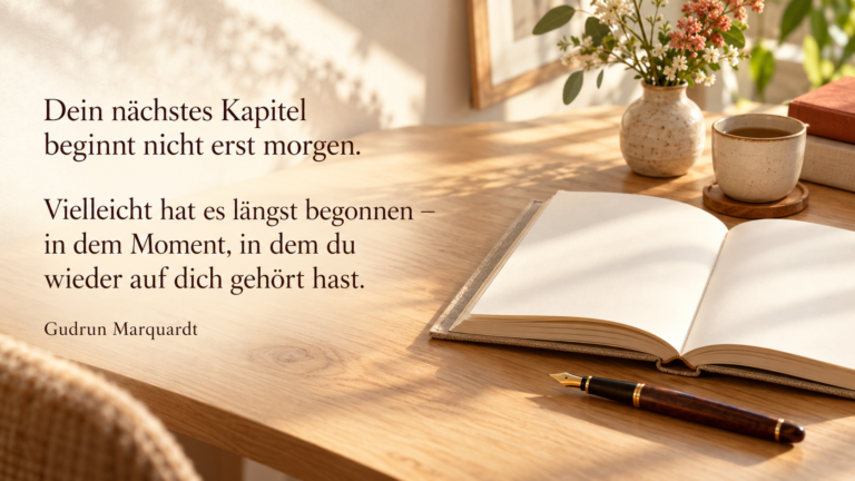 Aufgeschlagenes Buch als Symbol für ein neues Kapitel im Leben, das vielleicht bereits begonnen hat – Gudrun Marquardt.