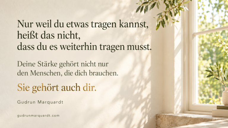 Immer alles schaffen müssen – wenn Stärke und zu viel Verantwortung zur Belastung werden.