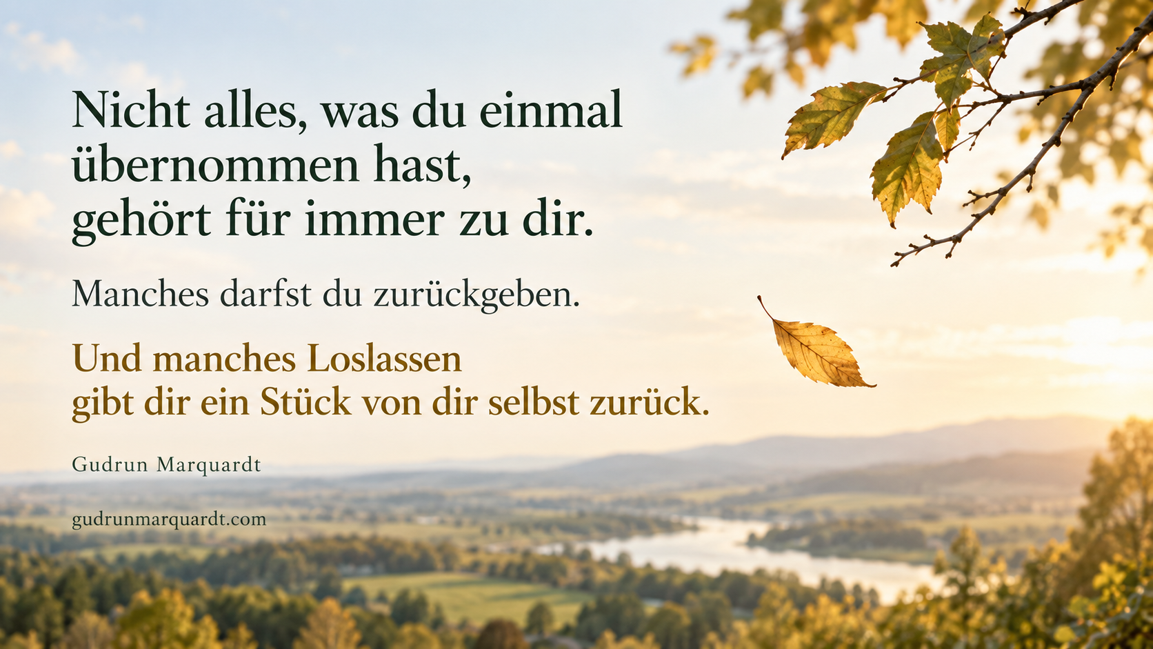 Nicht alles, was du kannst, musst du weiterhin tragen